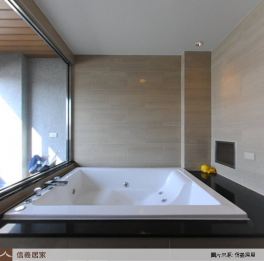 米色浴室，磁磚