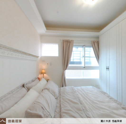 臥室窗簾,臥室單式天花板,臥室雙人床,臥室燈具