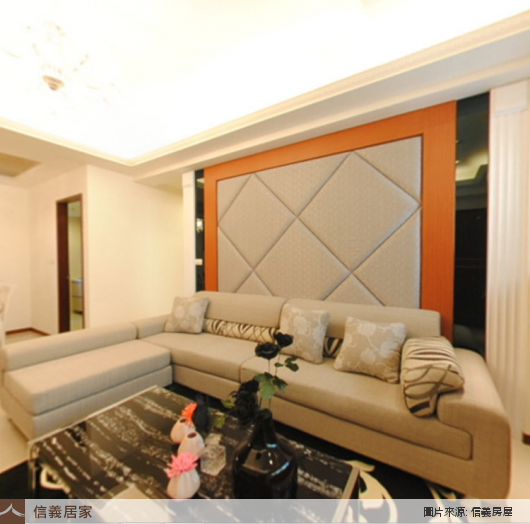 客廳單式天花板,客廳沙發,客廳茶几,客廳地毯,客廳沙發牆