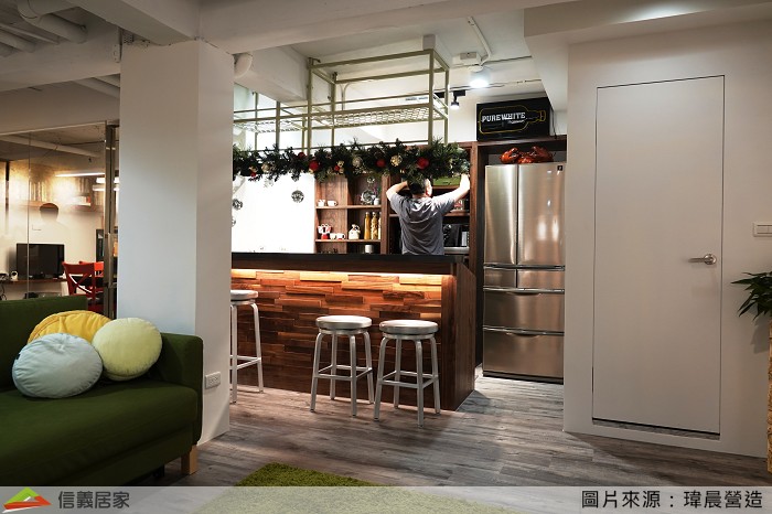 室內設計、木地板、小坪數室內設計作品、吧檯設計、餐廳設計